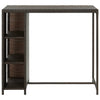 Brauner Stehtisch mit Ablage Maran 120x60x110cm (Polyrattan)