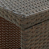 Brauner Stehtisch mit Ablage Maran 120x60x110cm (Polyrattan)