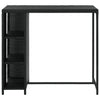 Schwarzer Bartisch mit Ablage Maran 120x60x110cm (Polyrattan)