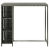 Maran grauer Bartisch mit Regal 120x60x110cm (Polyrattan)