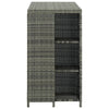 Maran grauer Bartisch mit Regal 120x60x110cm (Polyrattan)