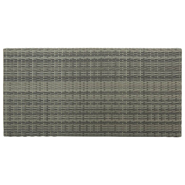 Maran grauer Bartisch mit Regal 120x60x110cm (Polyrattan)