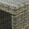 Maran grauer Bartisch mit Regal 120x60x110cm (Polyrattan)