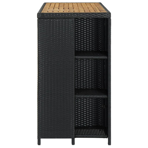 Bartisch mit Ablage Maran 120x60x110cm (Polyrattan)