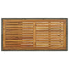Bartisch mit Mara-Ablage in Grau 120x60x110cm (Polyrattan)
