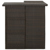 Eck-Stehtisch Bodog 100x50x105cm, braun (Polyrattan)