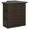 Eck-Stehtisch Bodog 100x50x105cm, braun (Polyrattan)