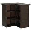 Eck-Stehtisch Bodog 100x50x105cm, braun (Polyrattan)