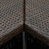 Eck-Stehtisch Bodog 100x50x105cm, braun (Polyrattan)