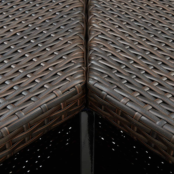 Eck-Stehtisch Bodog 100x50x105cm, braun (Polyrattan)