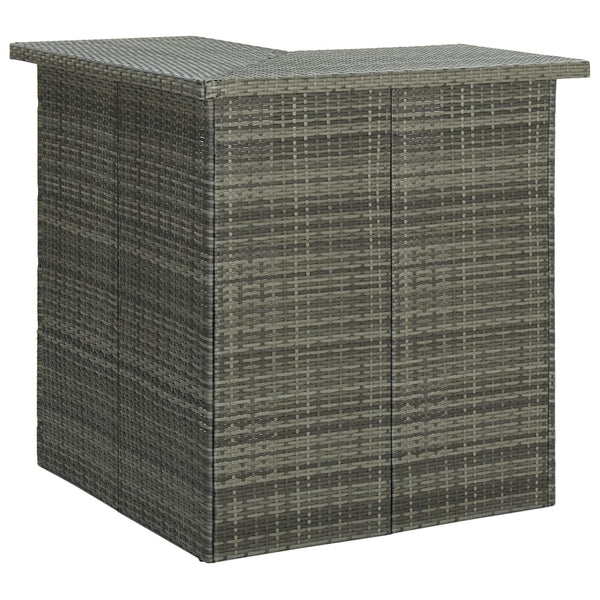 Eck-Stehtisch Bodog 100x50x105cm grau (Polyrattan)