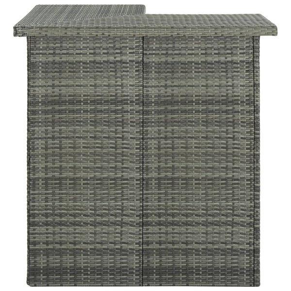 Eck-Stehtisch Bodog 100x50x105cm grau (Polyrattan)