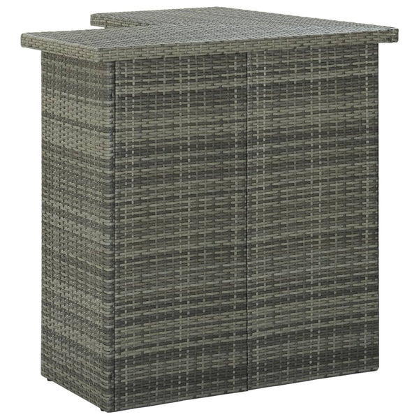 Eck-Stehtisch Bodog 100x50x105cm grau (Polyrattan)