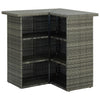 Eck-Stehtisch Bodog 100x50x105cm grau (Polyrattan)