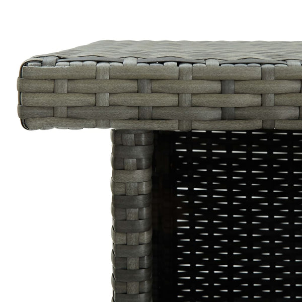 Eck-Stehtisch Bodog 100x50x105cm grau (Polyrattan)