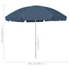 Bagoly 300cm blauer Sonnenschirm