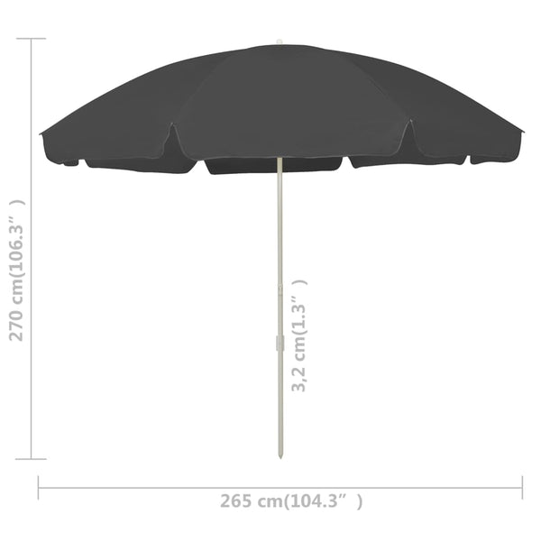 Bagoly Sonnenschirm Anthrazit 300cm