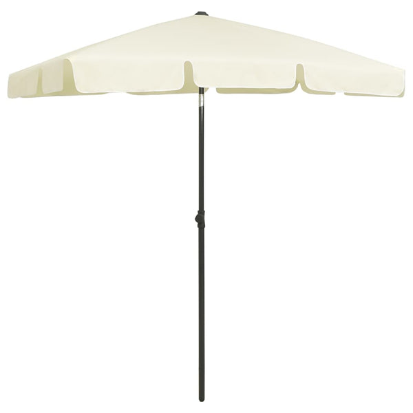 Sandgelber Strandsonnenschirm Afran 180x120cm