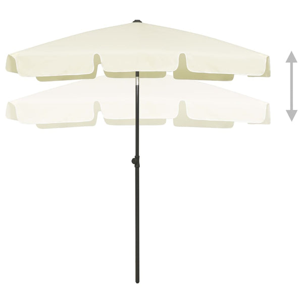 Sandgelber Strandsonnenschirm Afran 180x120cm