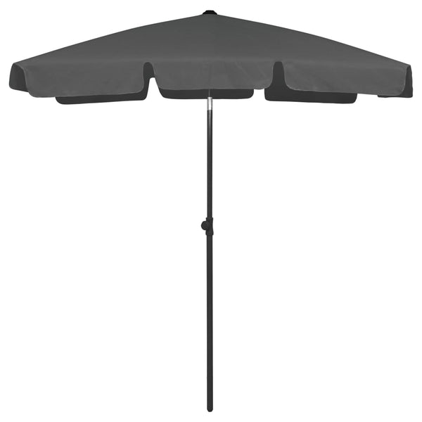 Anthrazitfarbener Sonnenschirm Afran 180x120cm