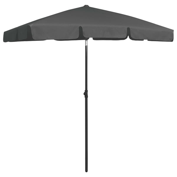Anthrazitfarbener Sonnenschirm Afran 180x120cm