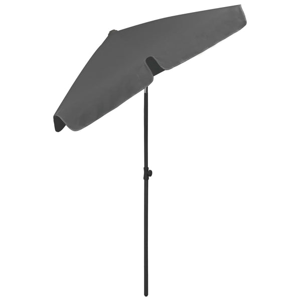 Anthrazitfarbener Sonnenschirm Afran 180x120cm