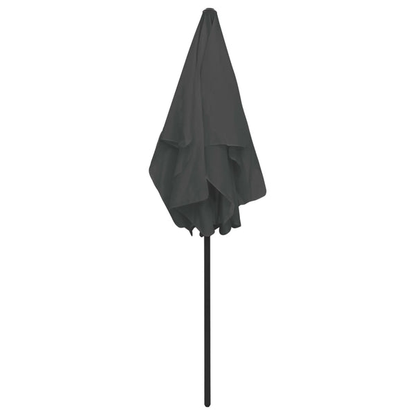 Anthrazitfarbener Sonnenschirm Afran 180x120cm