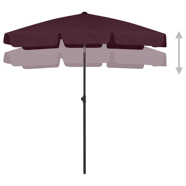 Weinroter Sonnenschirm Afran 180x120cm