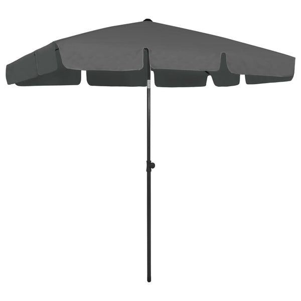 Anthrazitfarbener Sonnenschirm Afran 200x125cm