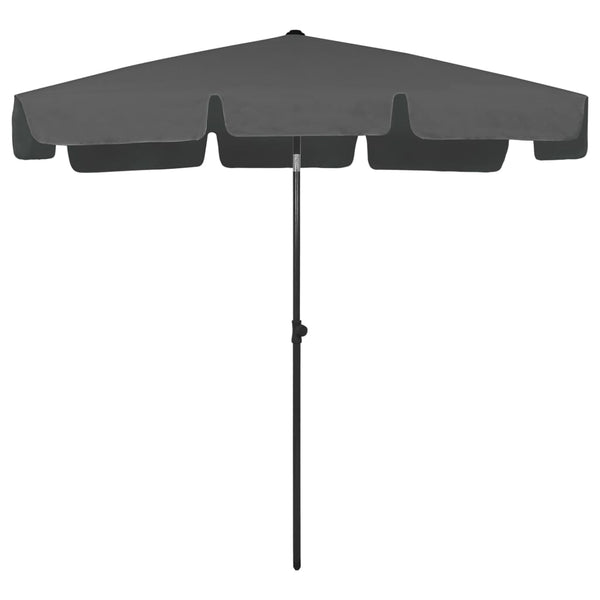 Anthrazitfarbener Sonnenschirm Afran 200x125cm