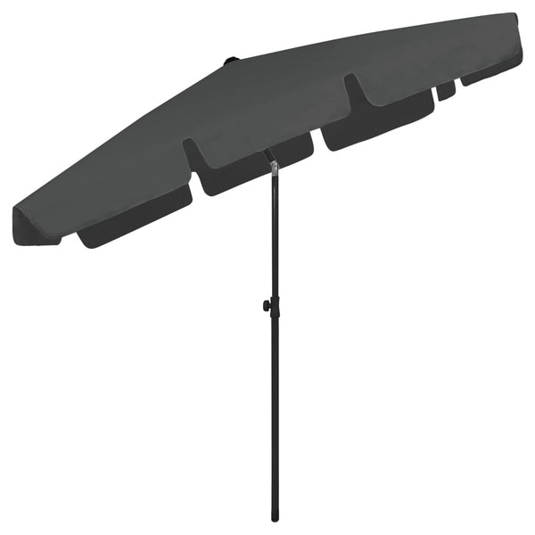 Anthrazitfarbener Sonnenschirm Afran 200x125cm