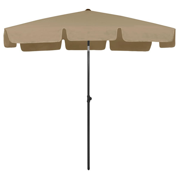 Graubrauner Sonnenschirm Afran 200x125cm