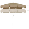 Graubrauner Sonnenschirm Afran 200x125cm