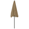 Graubrauner Sonnenschirm Afran 200x125cm