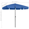Himmelblauer Sonnenschirm Afran 200x125cm