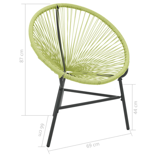 Grüner Acapulco-Gartensessel Niculii (Polyrattan)