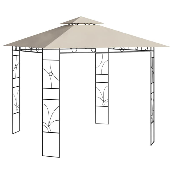 Cremefarbener Pavillon Falcusan 3x3x2,7 m (160 g/m²)