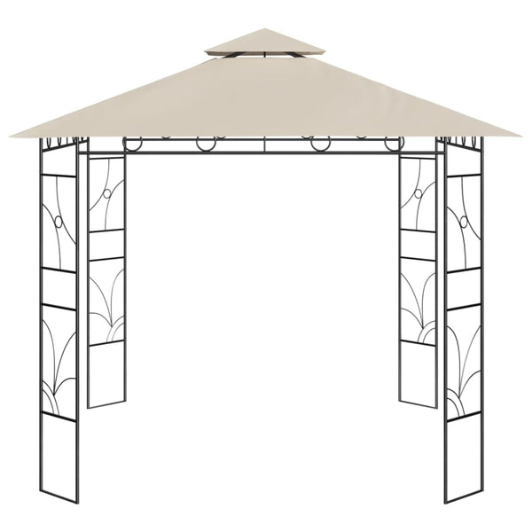 Cremefarbener Pavillon Falcusan 3x3x2,7 m (160 g/m²)