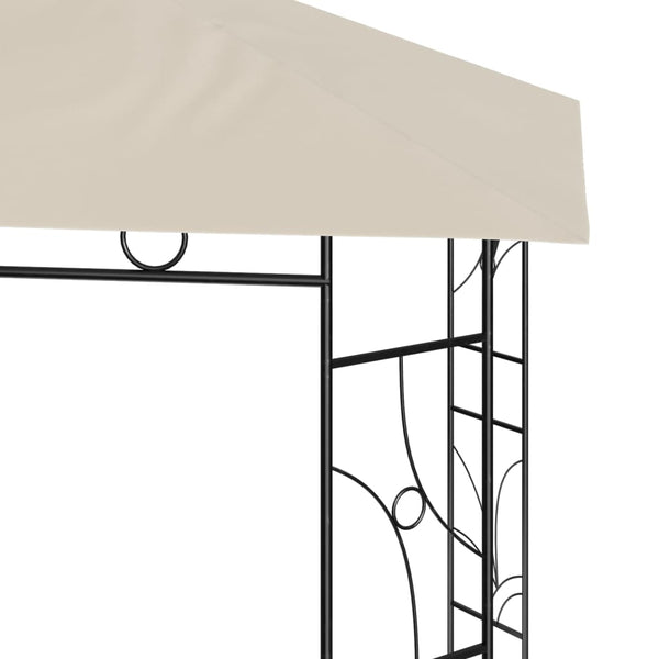 Cremefarbener Pavillon Falcusan 3x3x2,7 m (160 g/m²)