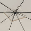Cremefarbener Pavillon Falcusan 3x3x2,7 m (160 g/m²)