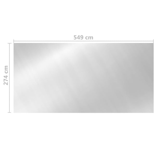 Silberne Poolabdeckung Stricescu 549x274cm (St)