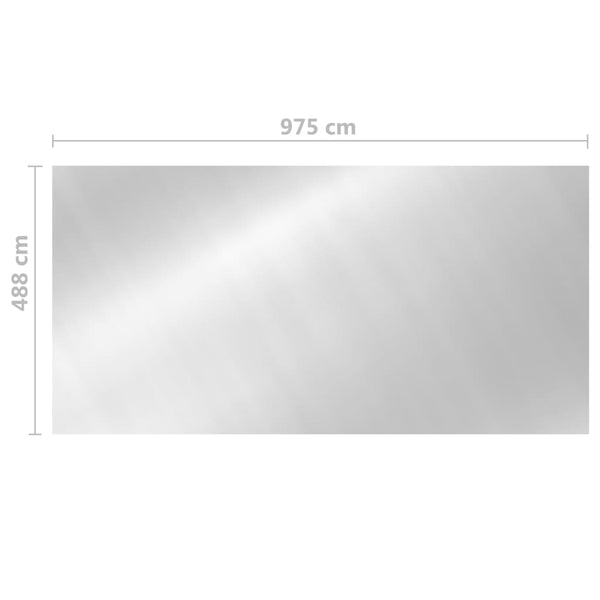 Silberne Poolabdeckung Stricescu 975x488cm (PE)