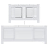 Valkoinen mdf lämpöpatterin suoja Oroian 205cm
