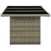 Brauner Gartentisch Kaidu (Polyrattan und gehärtetes Glas)