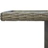 Brauner Gartentisch Kaidu (Polyrattan und gehärtetes Glas)