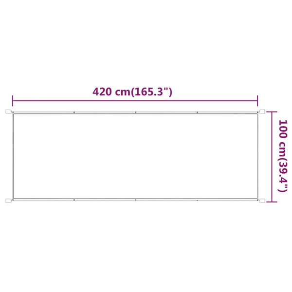 Hellgrüne senkrechte Markise Keifer 100x420cm (Oxford-Stoff)