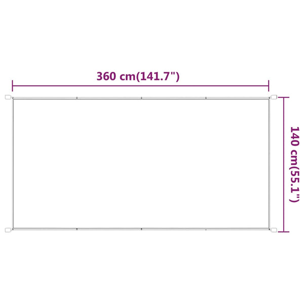 Hellgrüne vertikale Markise Keifer 140x360cm (Oxford-Gewebe)