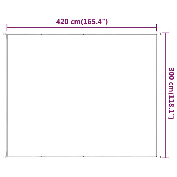 Hellgrüne Vertikalmarkise Keifer 300x420cm (Oxford-Gewebe)