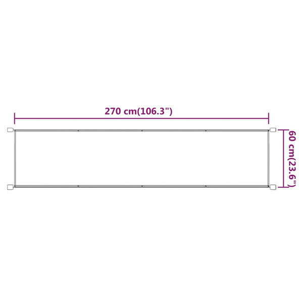 Blauer Senkrechtmarkise Keifer 60x270cm (Oxford-Gewebe)