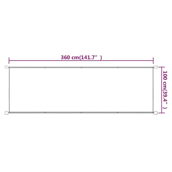 Blauer Vertikalmarkise Keifer 100x360cm (Oxford-Gewebe)